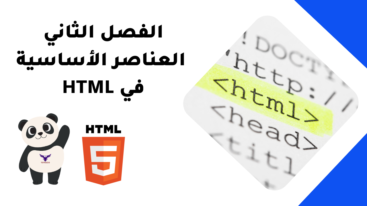 الفصل الثاني: العناصر الأساسية في HTML